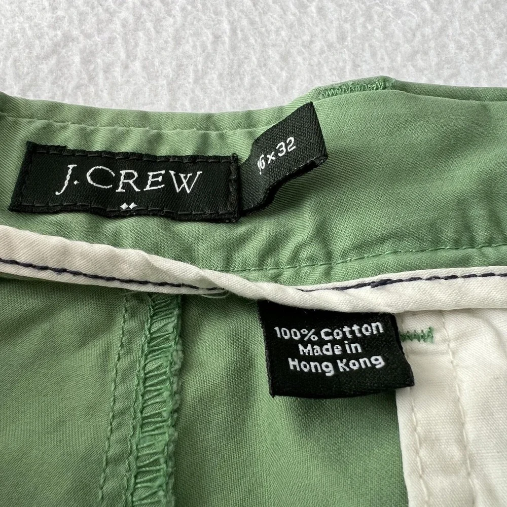 Vintage Y2K J Crew Pants Mens 36x30 Green Chino Straight Leg Classic Golf Preppy